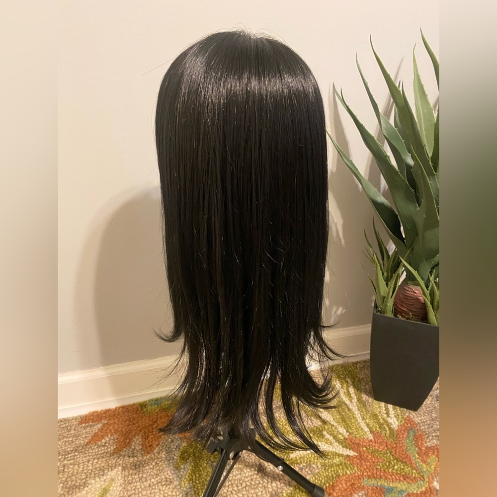 Jon Renau Synthetic Full Hair Topper (1B) Black- 18” long